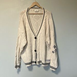 Taylor Swift Folklore Cable Knit Merch Star Cardigan